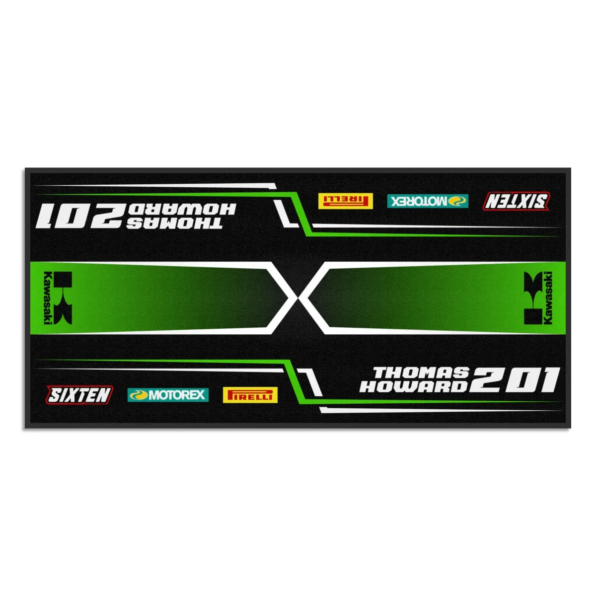 Gepersonaliseerde Kawasaki-mat