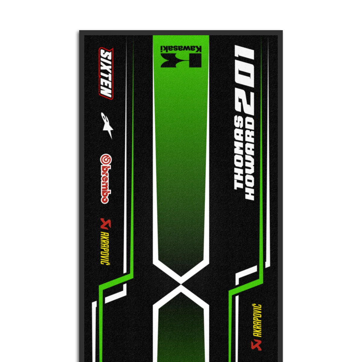 Gepersonaliseerde Kawasaki-mat