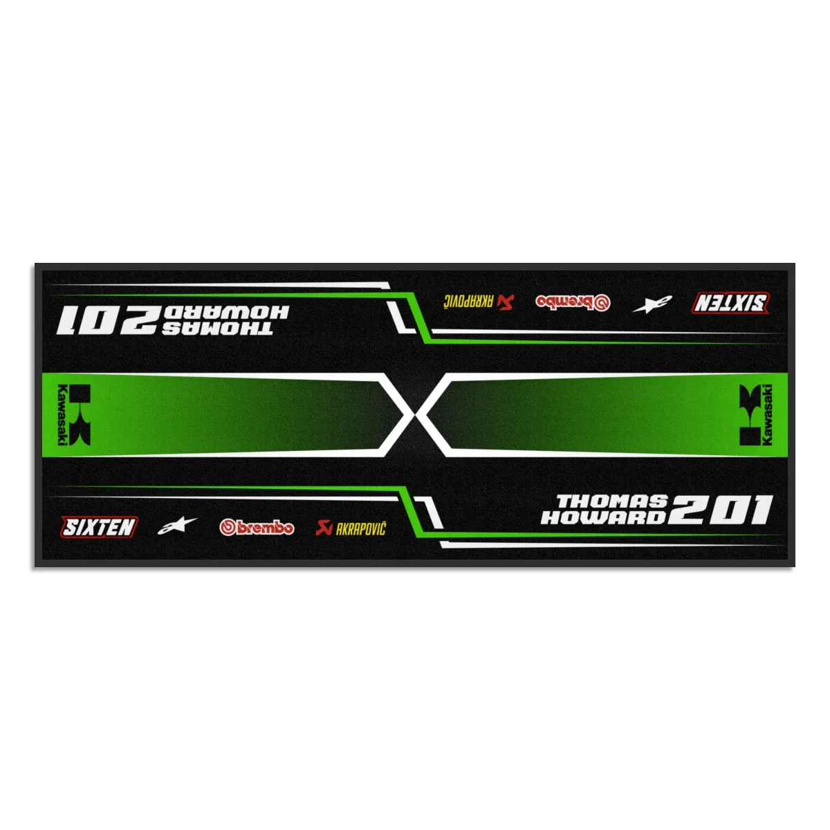 Gepersonaliseerde Kawasaki-mat