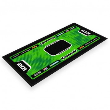 tapis motocross Kawasaki vert
